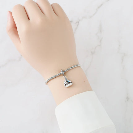 S925 Sterling Silver Charm Bead Angel Prayer Travel Memorial Pendant Fine Birthday Gift Fit Bangle Bracelet Necklace DIY Jewelry