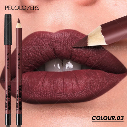 1 Pcs Matte Lip Liner Pencil, Multiple Red Brown Tones Lipstick Pen, Define Lip Lines, Smooth To Slide, Perfect Birthday Gifts