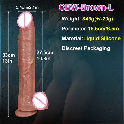 3Colors Fake Thick Penis Realistic Soft Double Silicone Big Dildo Vaginal Masturbation Suction Cup Cock Woman Man Anal Sex Toy