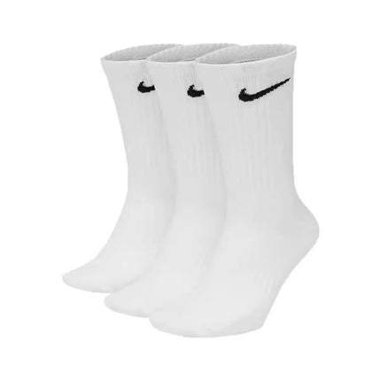 Nike Everyday Cushion Crew Logo Running Crew Socks Unisex Combo Pack White SX7664-100