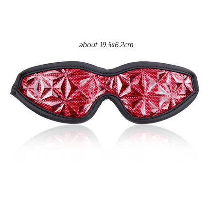 Thierry Crimson/Black Tied Ultimate Bondage Kit,Blindfold, Ball Gag, Collar, Wrist and Ankle Cuffs, Paddle Spanking Sex Toys