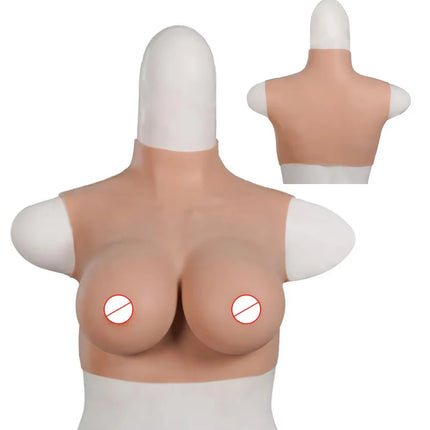 Artificial Silicone Fake Breast Boobs Forms Crossdresser for Female Women Crossdressing Cosplay Real Feeling Soft Neck Big Cup