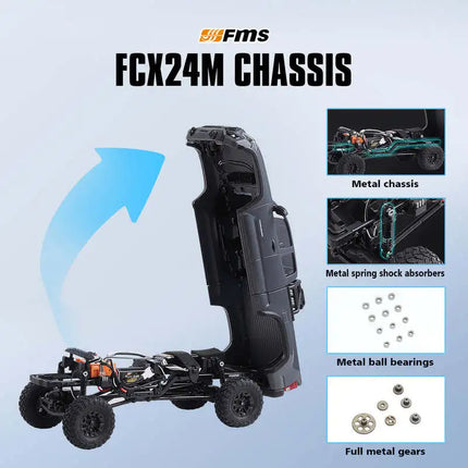 FMS Tacoma Officially Authorized Simulation Small Scale 1:24 4WD Remote Control Climbing Car RC Off-Road Vehicle FCX24M RTR