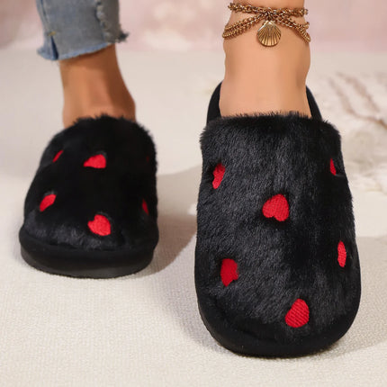 Women's LOVE Slippers Fuzzy Fluffy Memory Foam Slides House Shoes Open Toe Indoor and Outdoor Cute Comfort Living Room Shoes