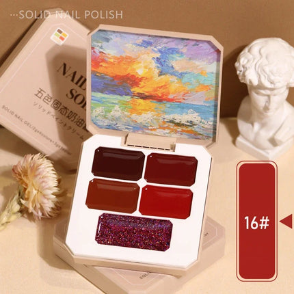 Solid Nail Polish Color Mud Gel Full Coverage Painting Nail Art Glue Mousse Creamy Texture Manicure Varnishes Solid UV Gel Plate