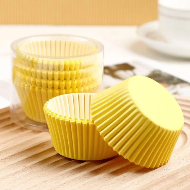 100pcs Disposable Muffin Cups Egg Tart Molds Heat Resistant Cupcake Cups Thickened Paper Cupcake Liners Tart Molds Baking Tools