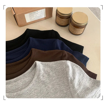 Basic Solid Crop Top Short Sleeve Crewneck Skinny T-shirt Summer Casual Tee for Women y2k Vintage Top Harajuku Streetwear