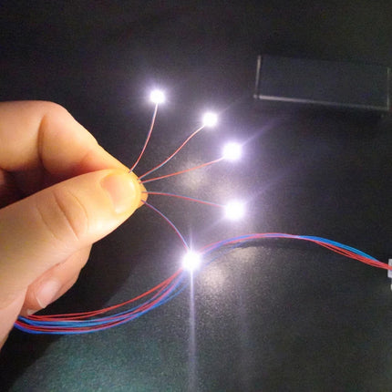 5pcs Pre-wired #0402 Smd Led Model,30cm Connection Wires hobby Model Kit for Gundam Lighting with Free 1pc Battery Box