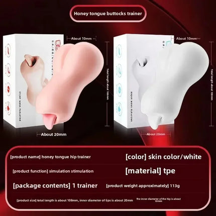 Trainer Portable Discreet Pocket Pussy Skin-Stroker for Men Delayed Ejaculation Adult Dual Channel Male Masturbation Sex Toy 18+