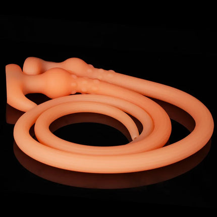 105CM Long Anal Plug Wearable Silicone Buttplug Hollow Anus Vagina Cleaner Dilator Sex Toys For Women Men Gay Prostate Massager