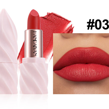 Matte Velvet Lipstick Ice Cream Long Lasting Waterproof Nourishing Moisturizing Highly Pigmented Satin Lip Gloss Non Stick Cup