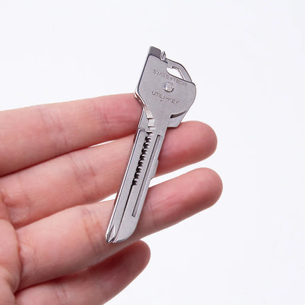 Multi Function Folding Tool Keychain Opener Screwdriver EDC 6 in 1 Utility Outdoor Survival Rescue Pocket Plier KeyRing