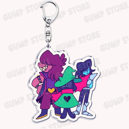 Cute Game Deltarune Keychains for Accessories Ralsei Kris Susie Spamton Undertale Angel Jewelry Keyrings Fans Gaming Gamer Gifts