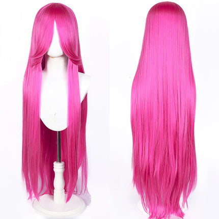 Long Straight Cosplay Wig 100CM Multiple Colors Pink Blonde Black Anime Costume Wig Universal Synthetic Cos Wig Daily Party Wig