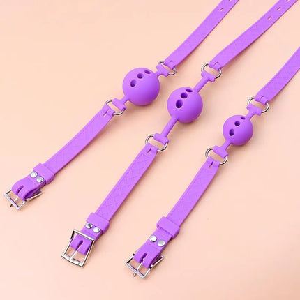 All Silicone Mouth Gag Breathable Ball Gag Adjustable Belt Mouth Sex Toys For Adult SM Games Sexyshop Erotic Accessories