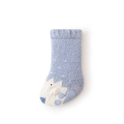 Lawadka Winter Newborn Baby Girl Boy Socks Anti Slip Coral Fleece Toddler Socks For Girls Boys Thick Warm Infant Baby Sock 0-3Y