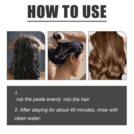 Nourishing Plant-Based Hair Color Long Lasting Natural HairDye Shampoo Plant Single Dose Floral Fragrance Dye Based HairDye