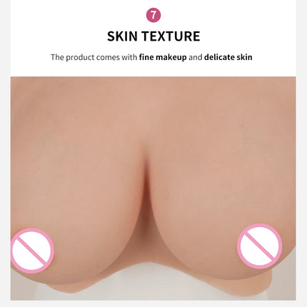 EYUNG 7/9th Boobs Plus Size Breast Cosplay Fake breasts K Cup Crossdressing Silicone Breastplate Fake Meme Crossdresser 50-110kg