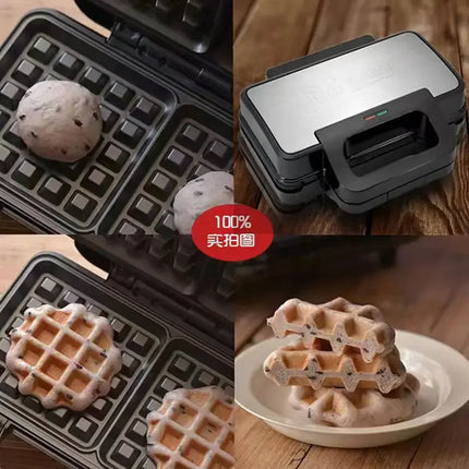 220V Mifanvers Multifunctional Breakfast Maker, Waffle Sandwich Pancake Electric Grill Machine for Home LYH