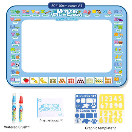 Magic Water Drawing Mat Coloring Doodle Mat Water Absorbing Painting Pad Reusable Magic Pens Painting Board Educational Toys