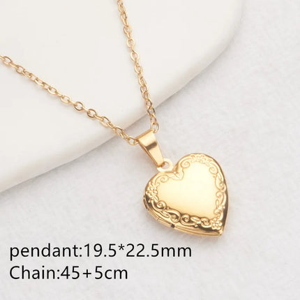 Stainless Steel Love Charm Open Heart Pendant Necklace For Women Jewelry Accessorie Valentine's Day Anniversary Gift