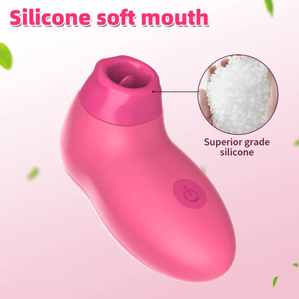 Powerful Clitoris Sucker Vibrator Oral Sex Tongue Nipple Clit Stimulation Massager Suck Vibrator Masturbator Sex Toys for Adults