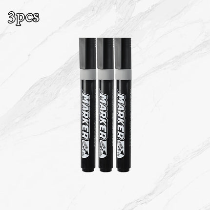 WQN-3/6/12PCS Oil-Based Marker Waterproof Quick Dry Black Ink Metallic Glass Painting DIY School and Office Stationery Supplies