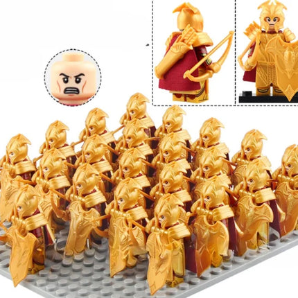 21PCS Medieval Ancient Roman Warrior Series Spartan 300 Warrior Children's Building Block Toys DIY Micro Scene Ornaments
