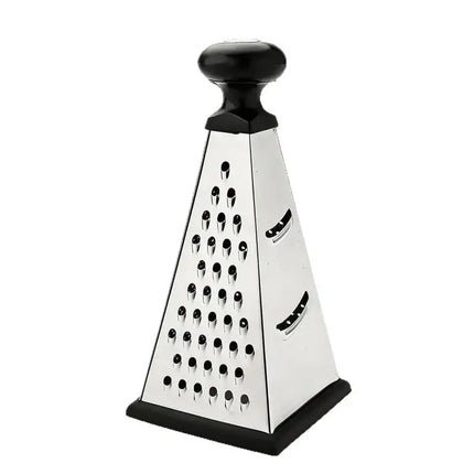 Stainless Steel 4 Sided Pyramid Grater With Non Slip Handle Perfect For Home Kitchen Shred Cheese Vegetables Potato Carrot