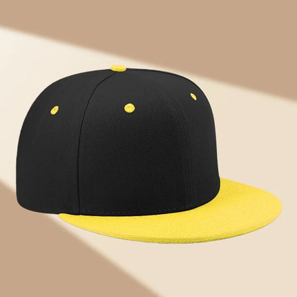 Custom Hat Unisex Hip hop Flat Trucker Hats Women Men Dance Caps Solid Color Adjustable Flat Bill Adult Snapback Hat with Logo
