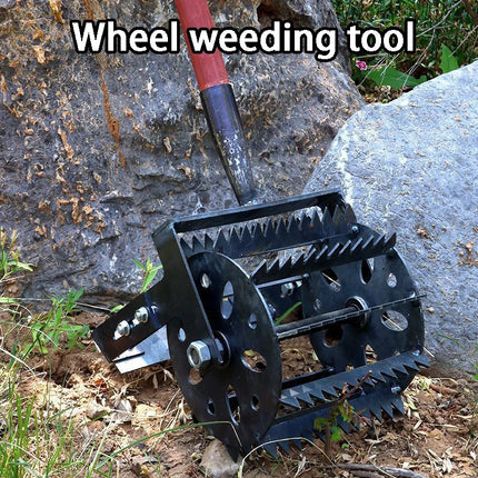Thickened Wheel Weeding Tool Hand Pushed Hoe Wheel Weeders Widened Sawtooth Loosening Tools Portable Agriculture Garden Tools