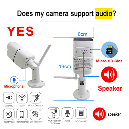 JIENUO 5MP Wifi Camera IP Wireless NightVision Onvif 1080P Audio Security Surveillance HD 2mp Outdoor Waterproof Home Cam CamHi