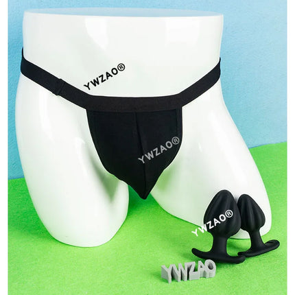 YWZAO Lingerie Adult Anal Fisting Prostate Products Toys Thongs Men's Panties Anus Plug Briefs Underwear Ass Sexy Gay Butt N31