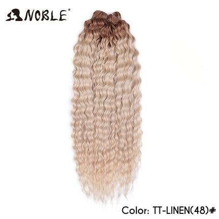 Noble 24Inch 300g Crochet Hair Curl Hair Water Wave Ombre Blonde Twist Crochet Hair Braid Hair Deep Wave Braiding Hair Extension