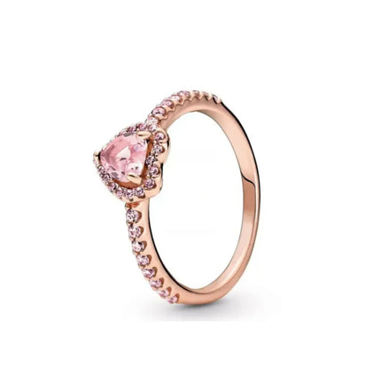 2025 Wholesale Rose Gold Color Spring Daisy Flower Ring Rings Size 6 7 8 9 For 925 Sterling Silver Jewelry