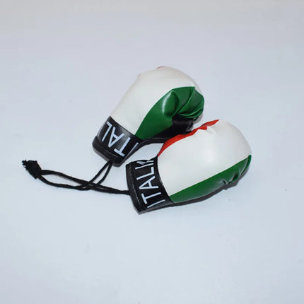 Simulation Boxing Glove Pendant Keychain Boxing Gym Match Flag Glove 10CM Bag Car Rearview Mirror Pendant Boxing Fan Gift