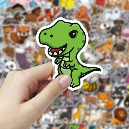 50/100pcs Lovely Cartoon Animal Stickers Fridge Stationary Scrapbook Viny Decal Graffiti Sticker for Kids Teens Toy Gift