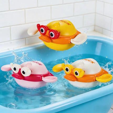 Baby Bath Toys Bathroom Water Games Cute Yellow Ducks Baby Bath Partners Early Education and Puzzle Toy Parent-child Interaction