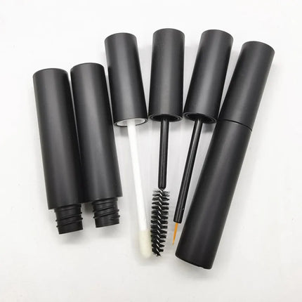 10/30/50/100pcs 10ml Lip Gloss Tubes Matte Black Lip Balm Bottle Empty Eyeliner Mascara Cosmetic Container Packing Container