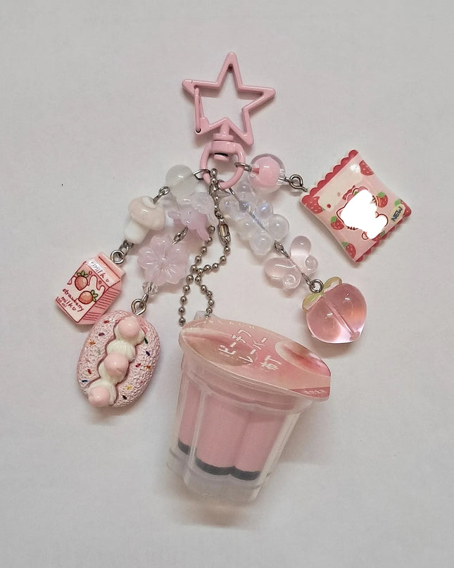 Super cute pudding jelly keychain handmade aesthetic design Y2K