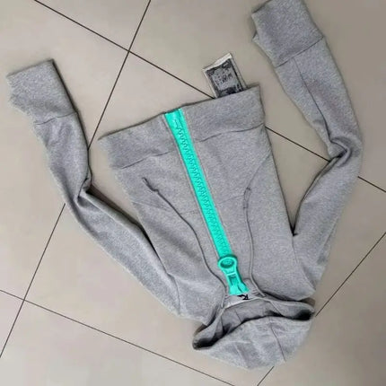 Vintage New Women Street Style Large Zipper Sports Hoodie Y2K High Street Harajuku Slim Fit Men and Women Top