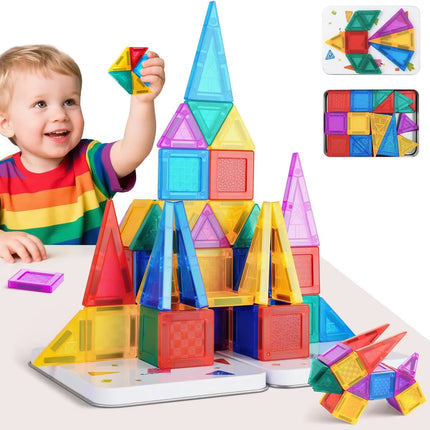 Magnetic Building Blocks DIY Magnets Toys Colorful STEM Stacking Architectural graphic Assembly Learning Educational Gift Toys