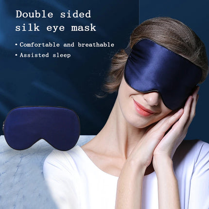 Silk Sleeping Mask Porcelain Pattern Blindfold Eye Cover Shading Eyeshade Thicken Soft Eye Mask Sleep for Travel Eyepatch