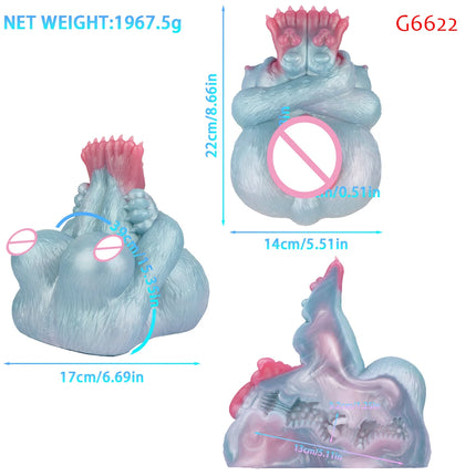 ELKKOST Soft Elastic Silicone Male Masturbator Fantasy Pocket Pussy for Men Textured Massage Channel Stroker 3D Lifelike Butt