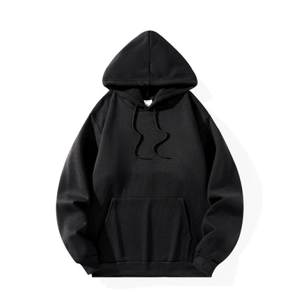 Solid Color Sports Casual Hoodies Men Women Spring Autumn Fleece Warm Sweatshirts Hip Hop Streetwear Fashion Loose Pullover Tops