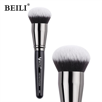 Black Foundation Make up Brush Cream Foundation buffing Makeup Brush Big Foundation Brush Synthetic Hair Face Makeup Tool