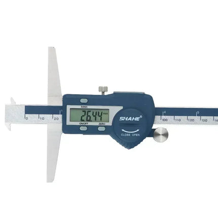 SHAHE 0.01 MM 6''8''12'' Digital Depth Gauge Stainless Steel Digital Depth Calipers With Double Hooks Caliper Measuring Tools
