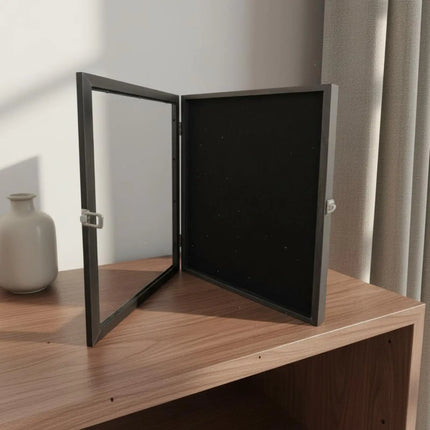 Badge Display Frame Transparent Front Medal Display Frame Badge Collector Box Dustproof Home Decor Dust Protection