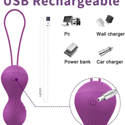4pcs Kegel Exercise Vagina Balls Vibrator Remote Control Trainer Beginners Shrink Massage Ball Vibrating Eggs Sex Toys For Women