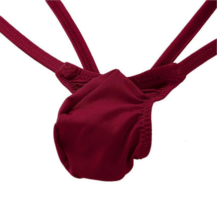 Men'S Thong Briefs Open Back Mens G-String Underpants Low Rise Underwear Sexy Lingerie Jockstrap Panties Solid Color T-Backs